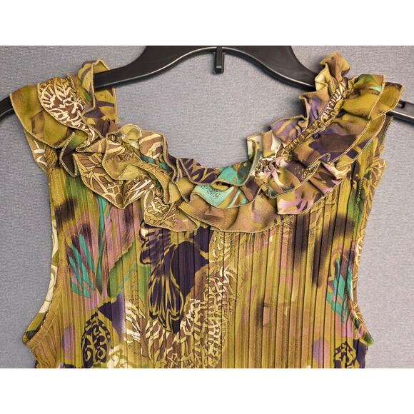 Robbie Bee Size 6 Dress Fairy Whimsy Ethereal Pleated Ruffled Collar Lined Light - Picture 8 of 8